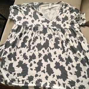 Boutique Cow Print Dress